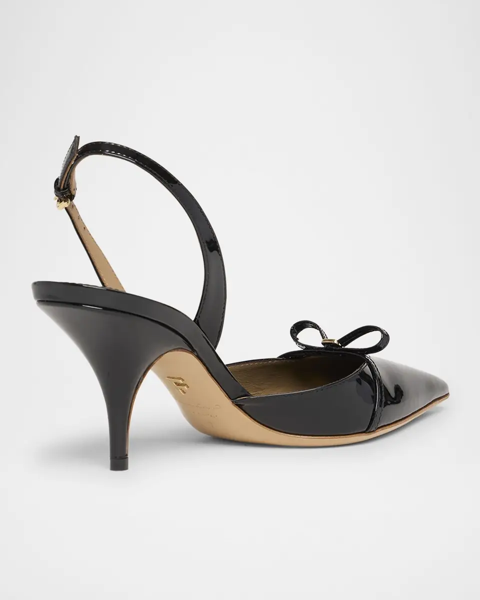 Ferragamo Gylla Patent Bow Slingback Pumps | Thumbnail 3 Ferragamo Gylla Patent Bow Slingback Pumps | Thumbnail 3