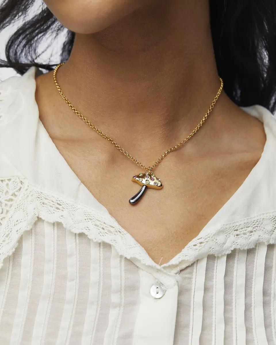 Lele Sadoughi Mushroom Pendant Necklace | Image 1 Lele Sadoughi Mushroom Pendant Necklace | Image 1