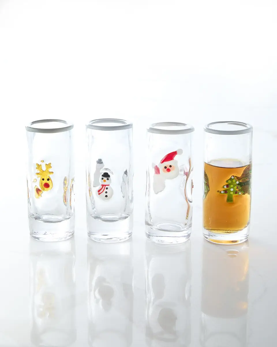 Neiman Marcus Holiday Shot Glasses, Set of 4 | Thumbnail 2