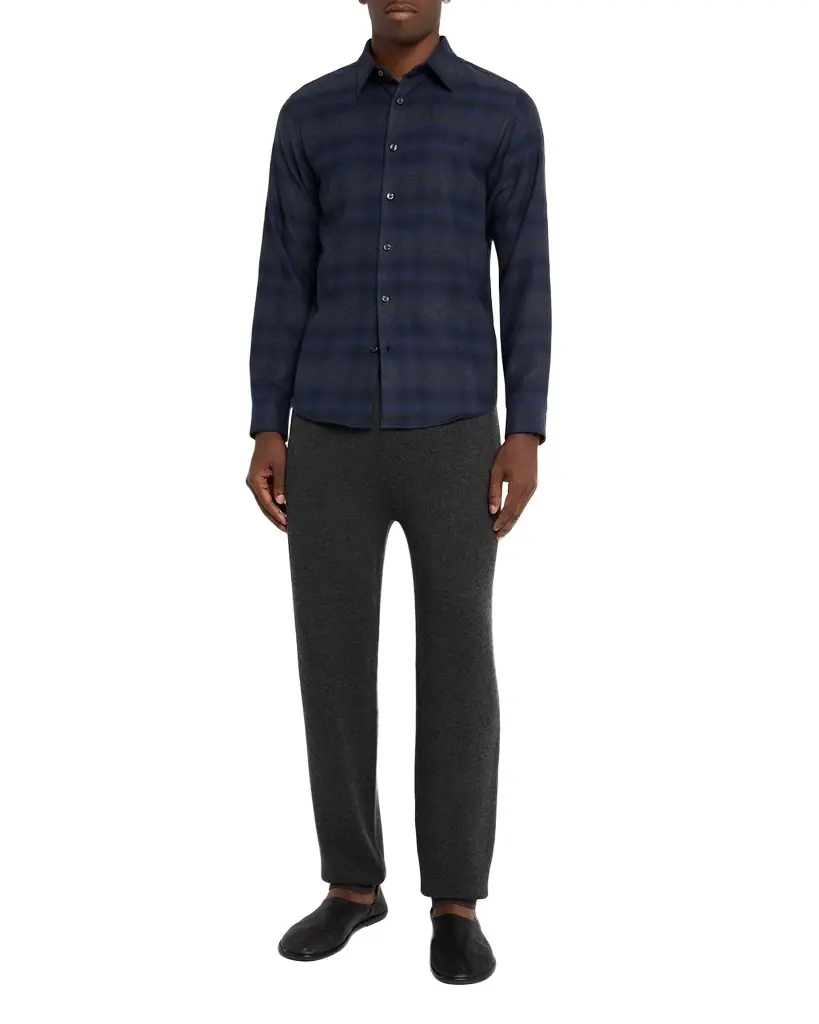 Theory Men 's Irving Soft Plaid Sport Shirt | Image 1 Theory Men 's Irving Soft Plaid Sport Shirt | Image 1