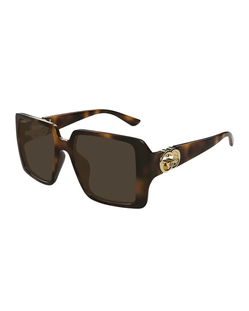 Gucci Oversized Plastic Square Sunglasses | Image 1 Gucci Oversized Plastic Square Sunglasses | Image 1