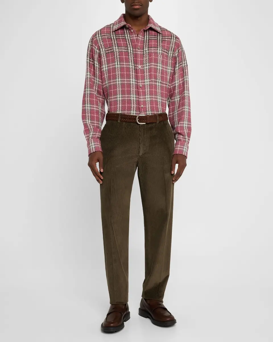 Golden Goose Men's Journey MS Embroidered Button-Down Shirt | Thumbnail 2 Golden Goose Men's Journey MS Embroidered Button-Down Shirt | Thumbnail 2