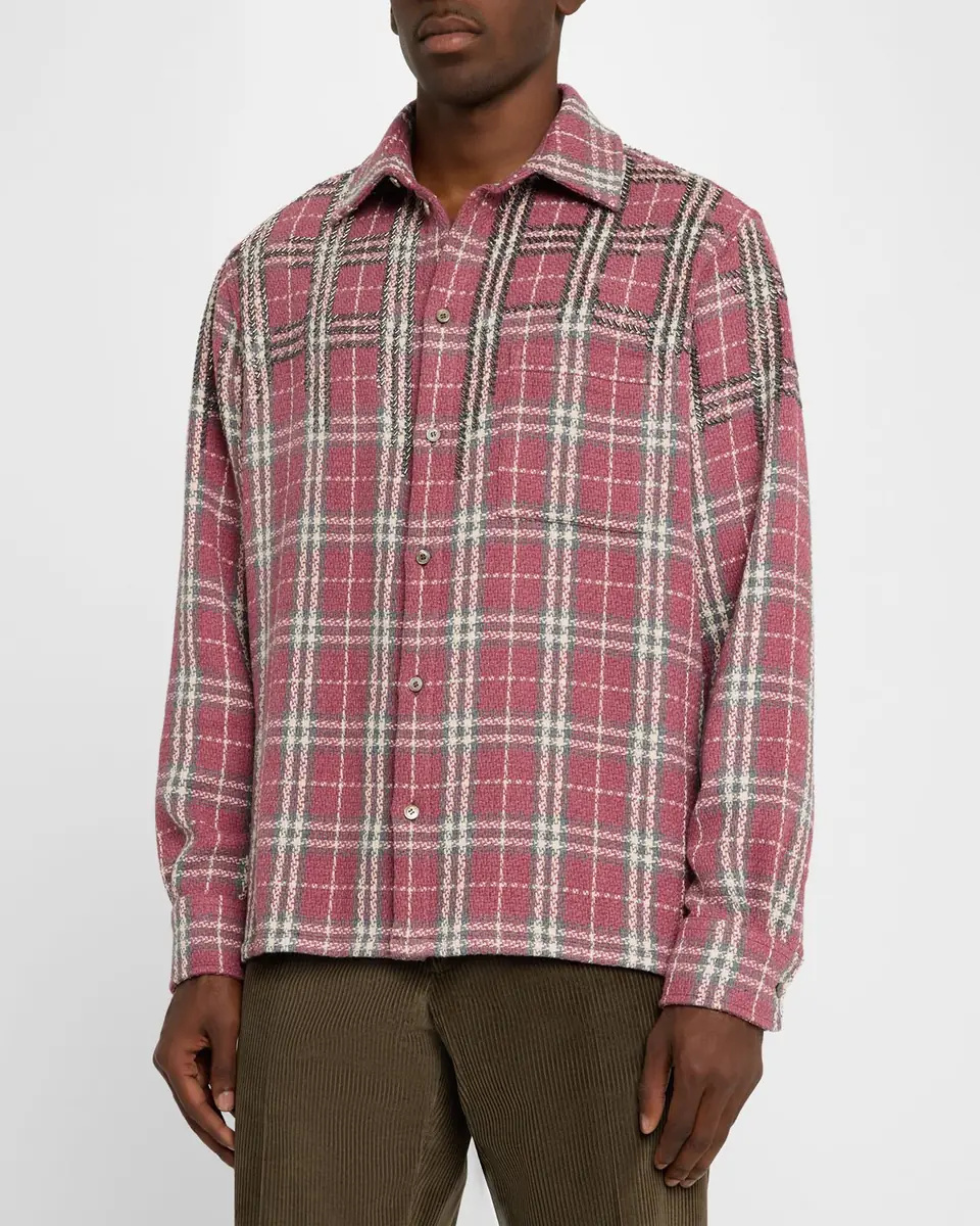 Golden Goose Men's Journey MS Embroidered Button-Down Shirt | Thumbnail 4 Golden Goose Men's Journey MS Embroidered Button-Down Shirt | Thumbnail 4