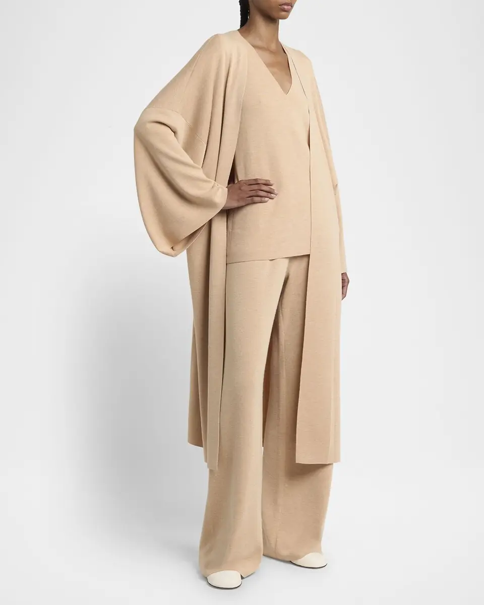 Loro Piana Cocooning Delicate Cashmere-Silk Cardigan | Thumbnail 3