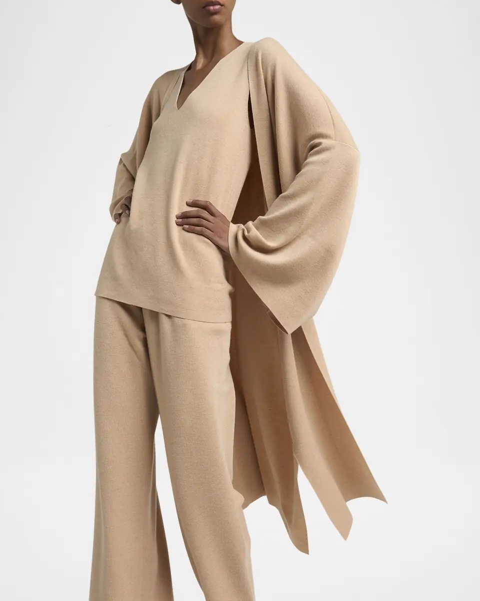 Loro Piana Cocooning Delicate Cashmere-Silk Cardigan | Thumbnail 7