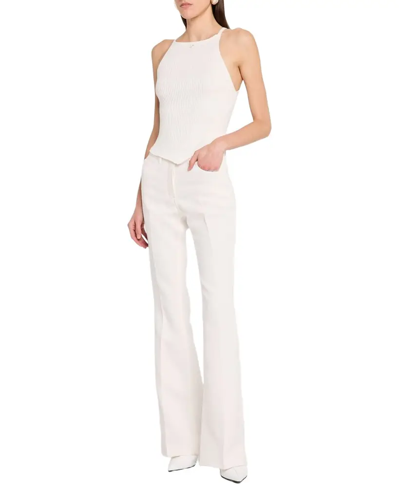 Courrèges Pointy Hemline Ribbed Knit Tank Top | Image 1 Courrèges Pointy Hemline Ribbed Knit Tank Top | Image 1