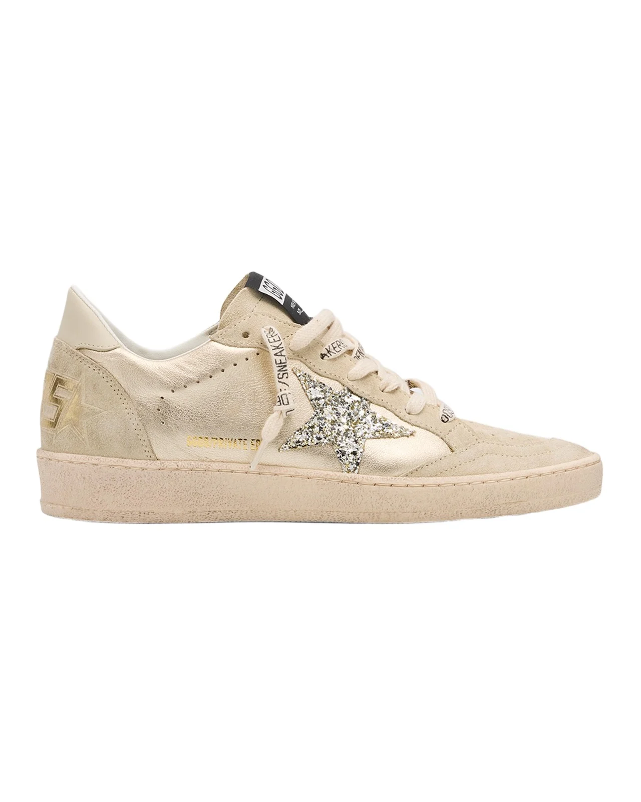 Ball Star Metallic Glitter Low-Top Sneakers