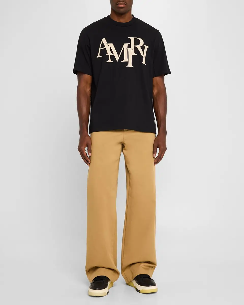 Amiri Men's Staggered Logo T-Shirt | Thumbnail 2