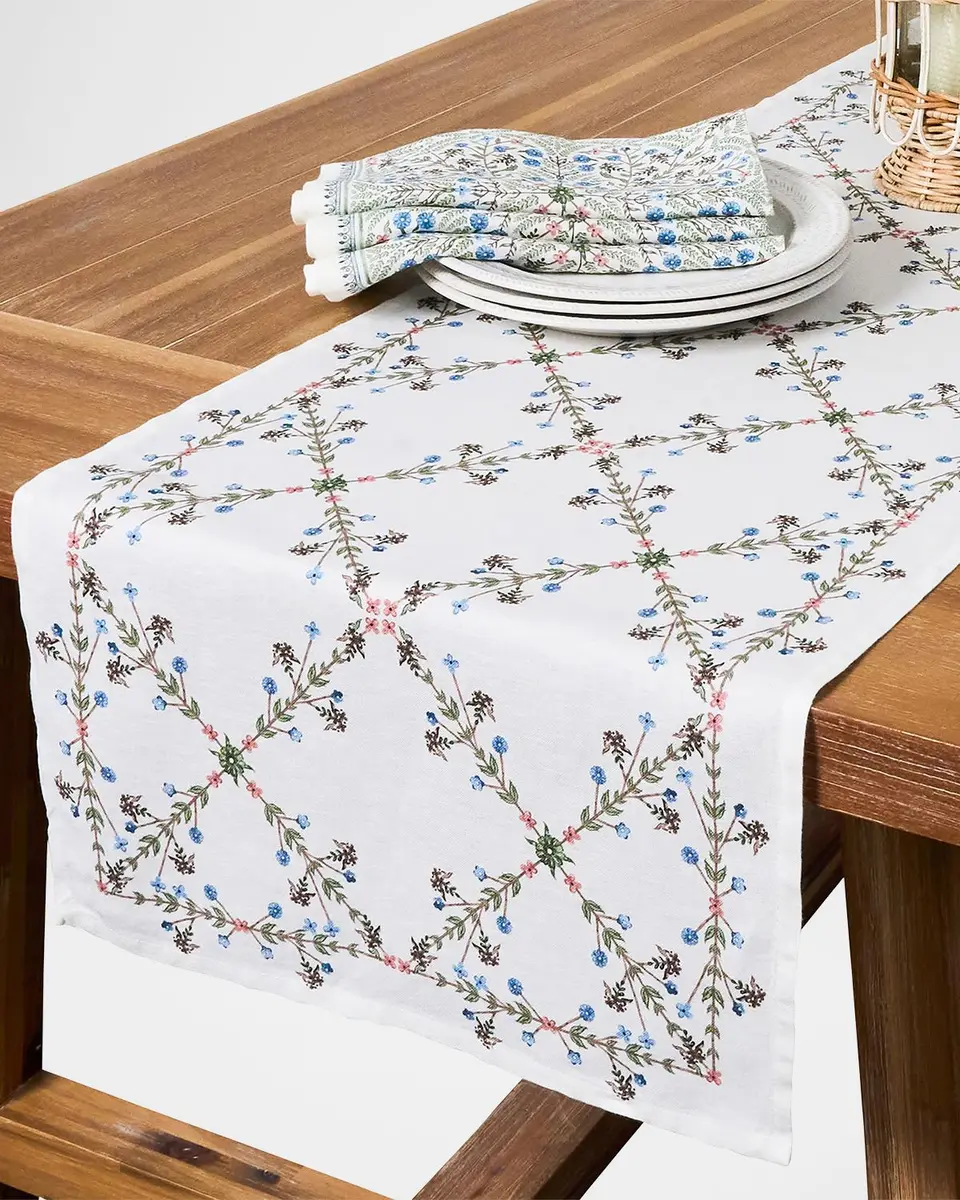 Juliska Villa Seville Table Runner, 18" x 90" | Image 1 Juliska Villa Seville Table Runner, 18" x 90" | Image 1
