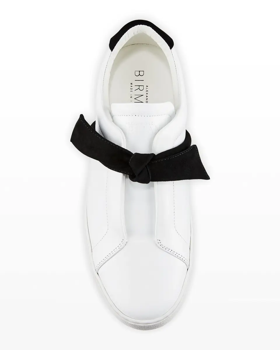 Alexandre Birman Clarita Two-Tone Sneakers, White/Black | Thumbnail 3