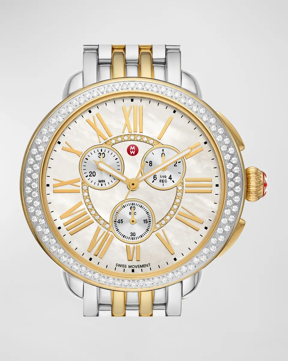MICHELE Serein Two Tone 18K Gold Plated Diamond Watch | Thumbnail 4 MICHELE Serein Two Tone 18K Gold Plated Diamond Watch | Thumbnail 4