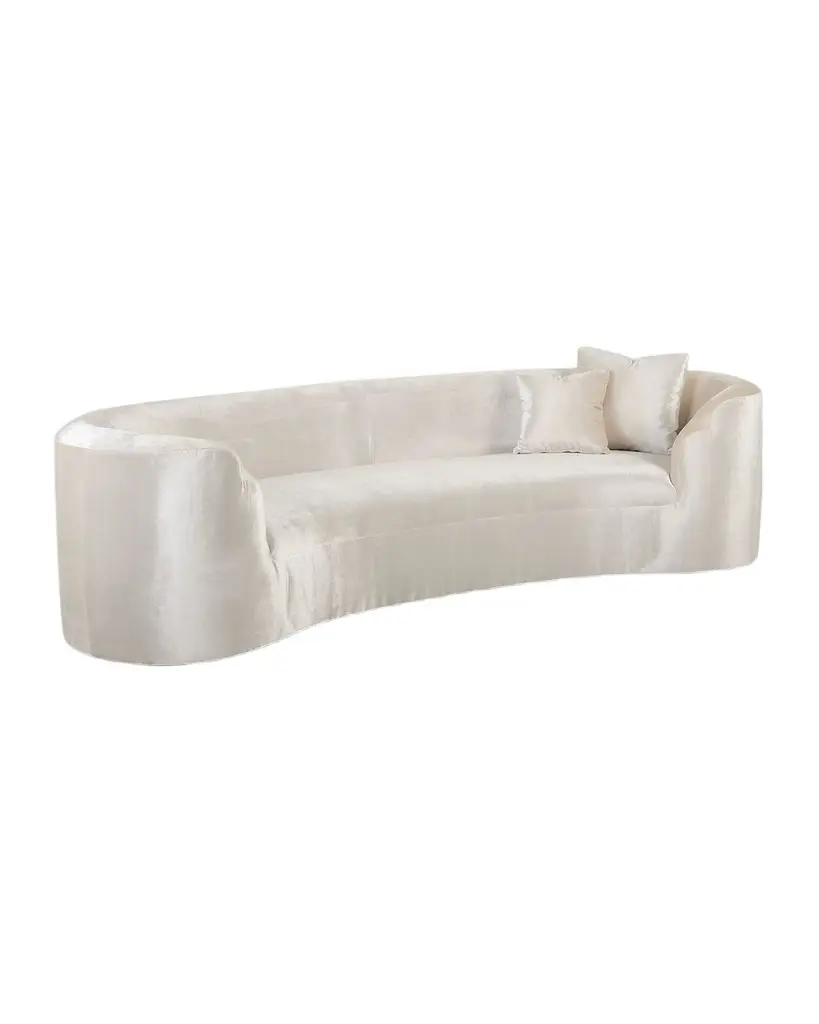 Haute House Bubble Velvet Curved Sofa, 117.5" | Image 1 Haute House Bubble Velvet Curved Sofa, 117.5" | Image 1
