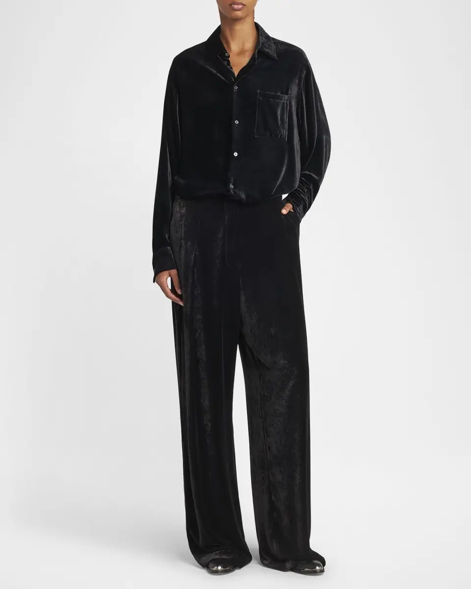 Golden Goose Journey Velvet-Effect Loose Pants | Thumbnail 2 Golden Goose Journey Velvet-Effect Loose Pants | Thumbnail 2