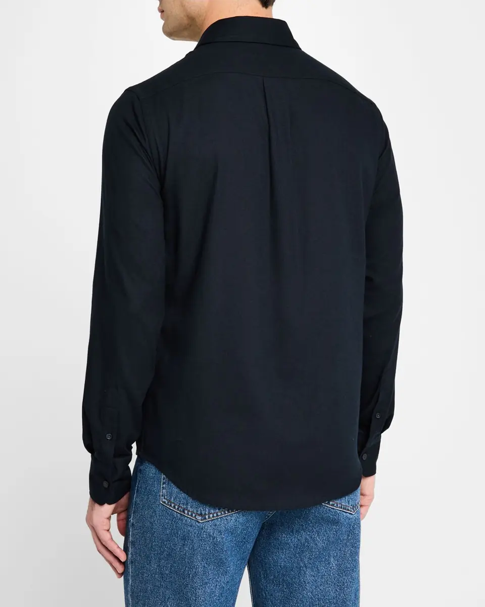 Vince Men's Cotton and Wool Twill Sport Shirt | Thumbnail 3 Vince Men's Cotton and Wool Twill Sport Shirt | Thumbnail 3