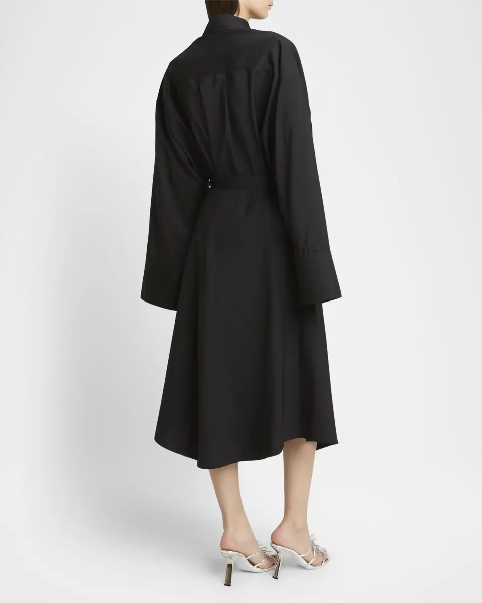 Loewe Asymmetric Midi Skirt with Logo Detail | Thumbnail 3 Loewe Asymmetric Midi Skirt with Logo Detail | Thumbnail 3