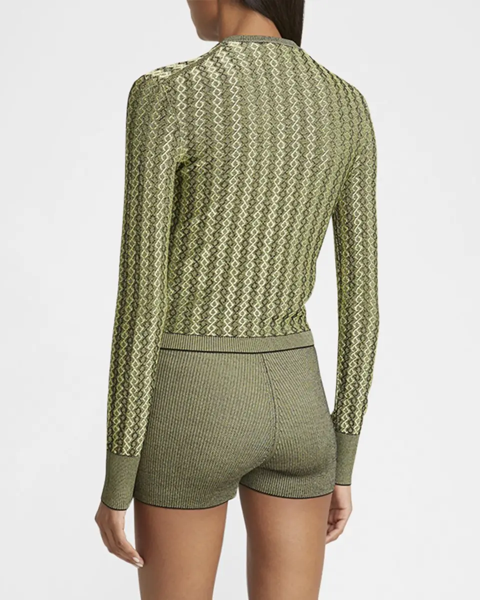 Jacquemus Marino Diamond-Knit Crewneck Cardigan | Thumbnail 3