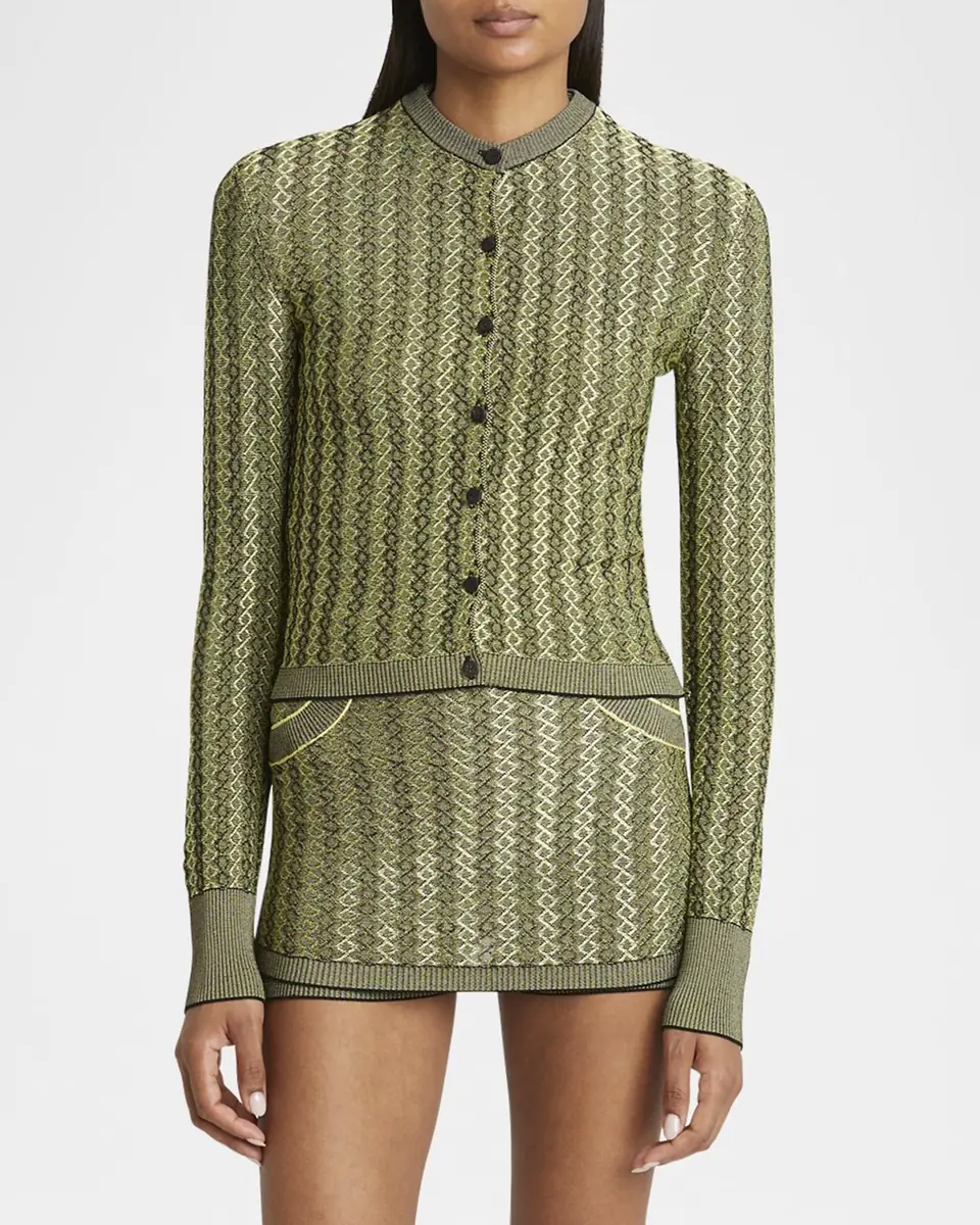 Jacquemus Marino Diamond-Knit Crewneck Cardigan | Thumbnail 4