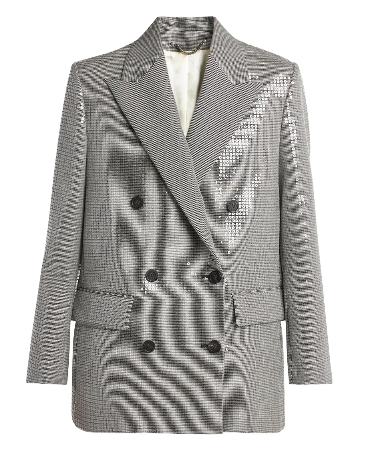 Golden Goose Journey Sequined Houndstooth Boyfriend Jacket
