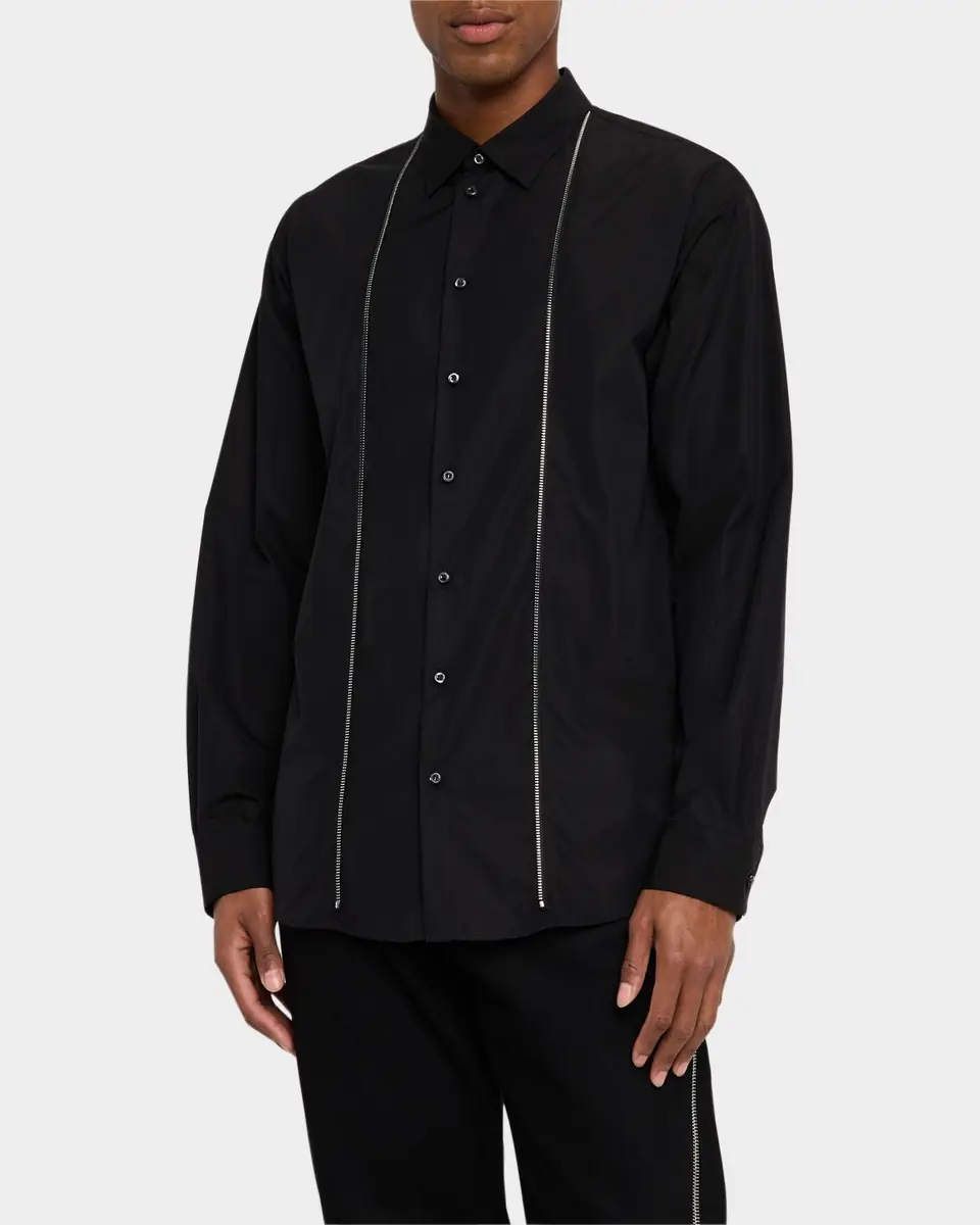 Dsquared2 Men's Zip-Trim Sport Shirt | Thumbnail 4