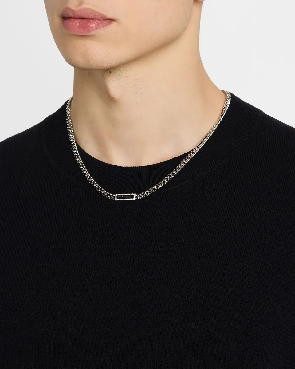 Givenchy Men's ID Logo and Crystals Necklace | Thumbnail 2