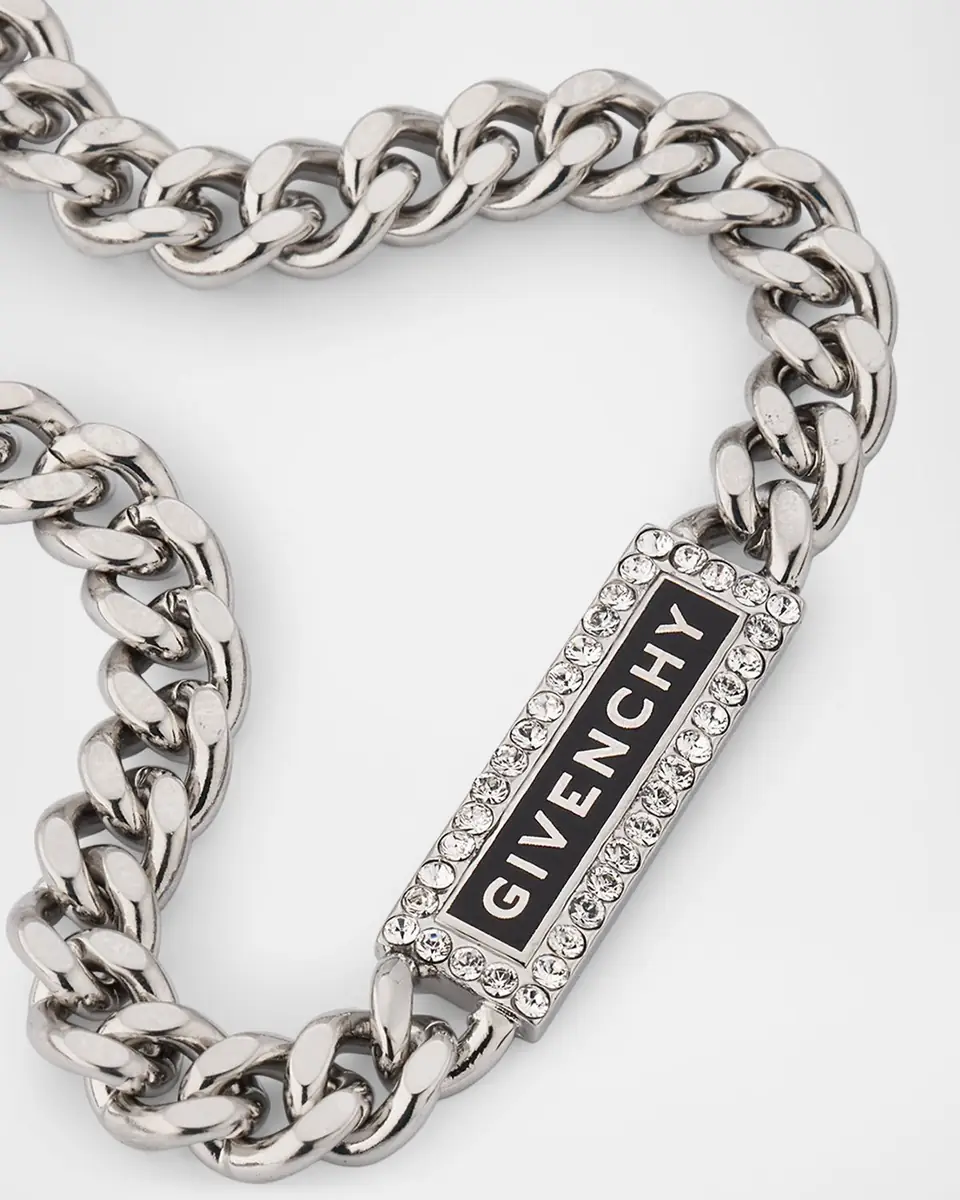 Givenchy Men's ID Logo and Crystals Necklace | Thumbnail 3