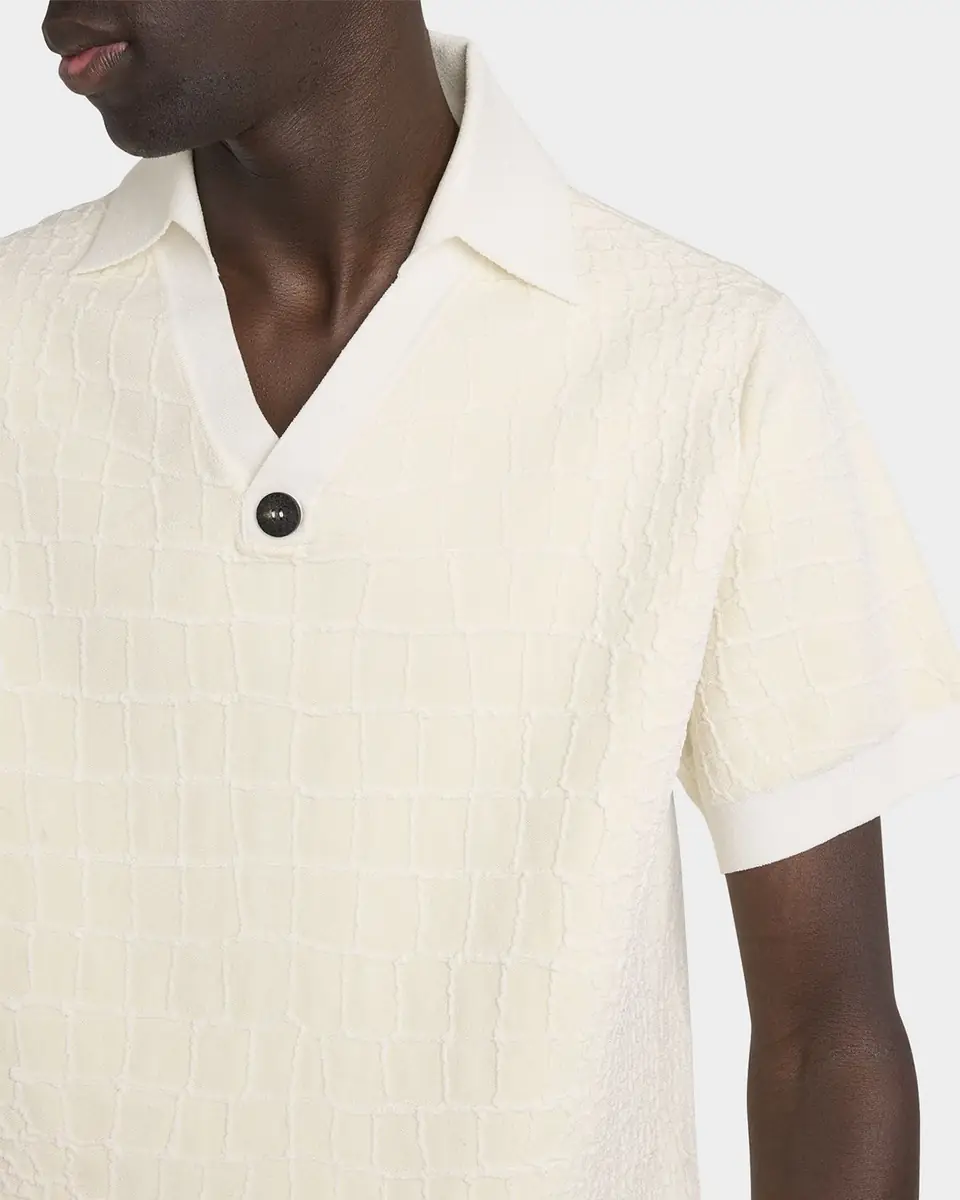Jacquemus Men's Croc-Patterned Polo Shirt | Thumbnail 5