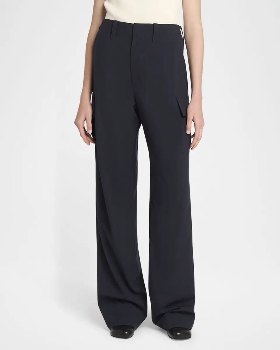 Bottega Veneta Cargo Fine Wool Wide Leg Trousers | Thumbnail 4 Bottega Veneta Cargo Fine Wool Wide Leg Trousers | Thumbnail 4