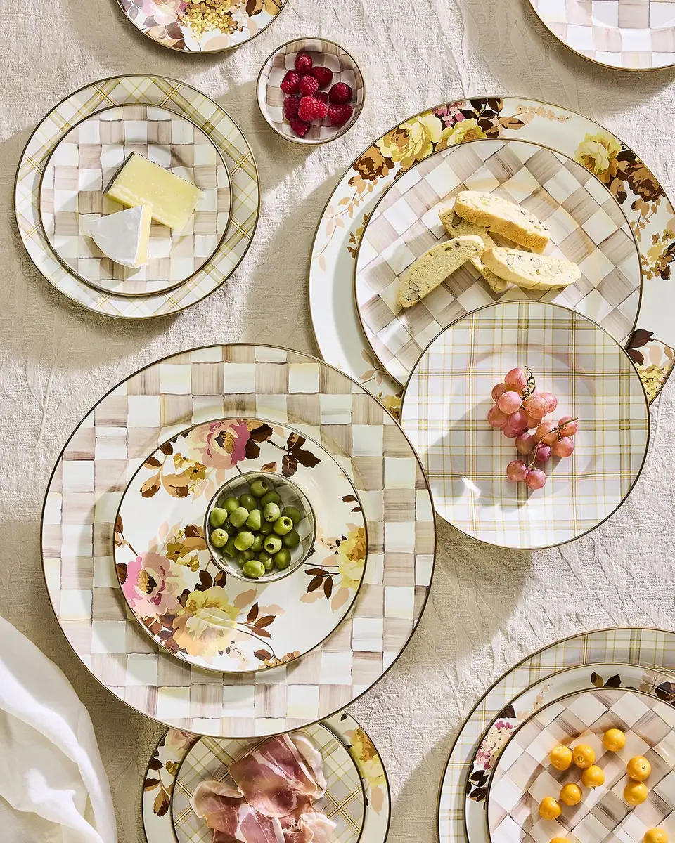 MacKenzie-Childs Mocha Check Dinner Plate | Thumbnail 3 MacKenzie-Childs Mocha Check Dinner Plate | Thumbnail 3
