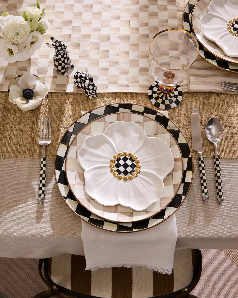 MacKenzie-Childs Mocha Check Dinner Plate | Thumbnail 7 MacKenzie-Childs Mocha Check Dinner Plate | Thumbnail 7
