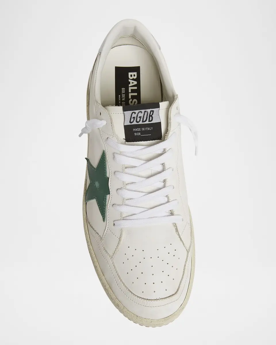 Golden Goose Men's Ball Star 2 Leather Low-Top Sneakers | Thumbnail 6