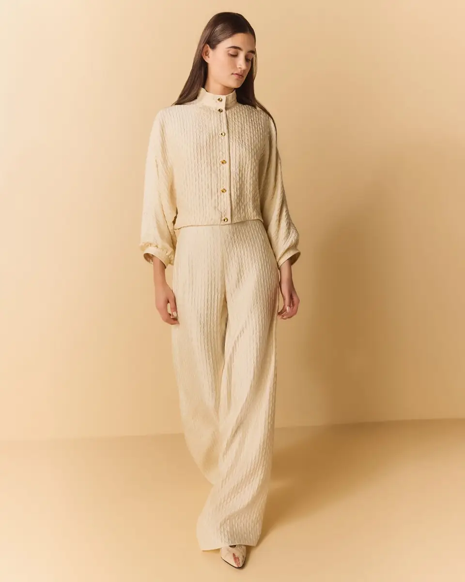 Loro Piana Dresden Diamond Cloquet Wide-Leg Trousers | Thumbnail 5 Loro Piana Dresden Diamond Cloquet Wide-Leg Trousers | Thumbnail 5