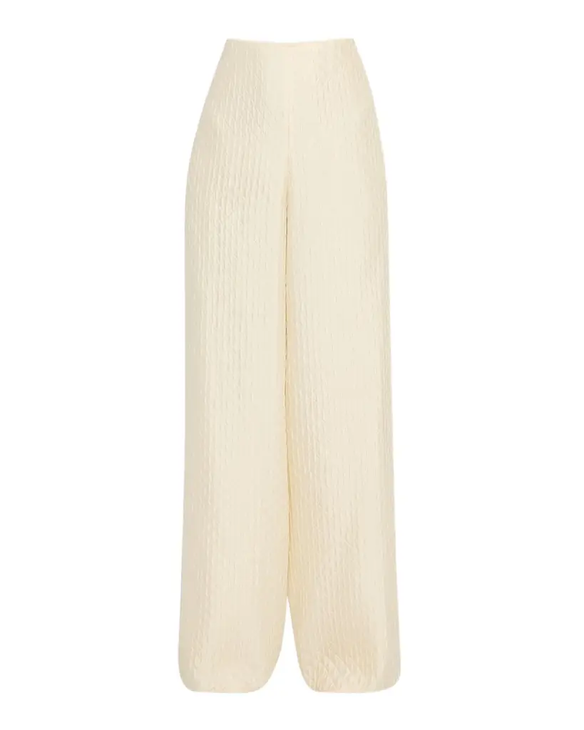 Dresden Diamond Cloquet Wide-Leg Trousers
