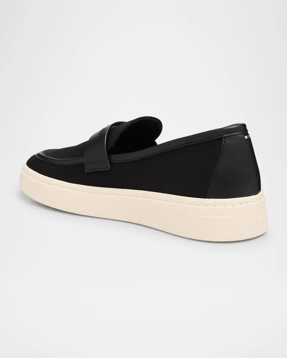 Giuseppe Zanotti Men's Karmy Canvas and Leather Penny Loafers | Thumbnail 7 Giuseppe Zanotti Men's Karmy Canvas and Leather Penny Loafers | Thumbnail 7