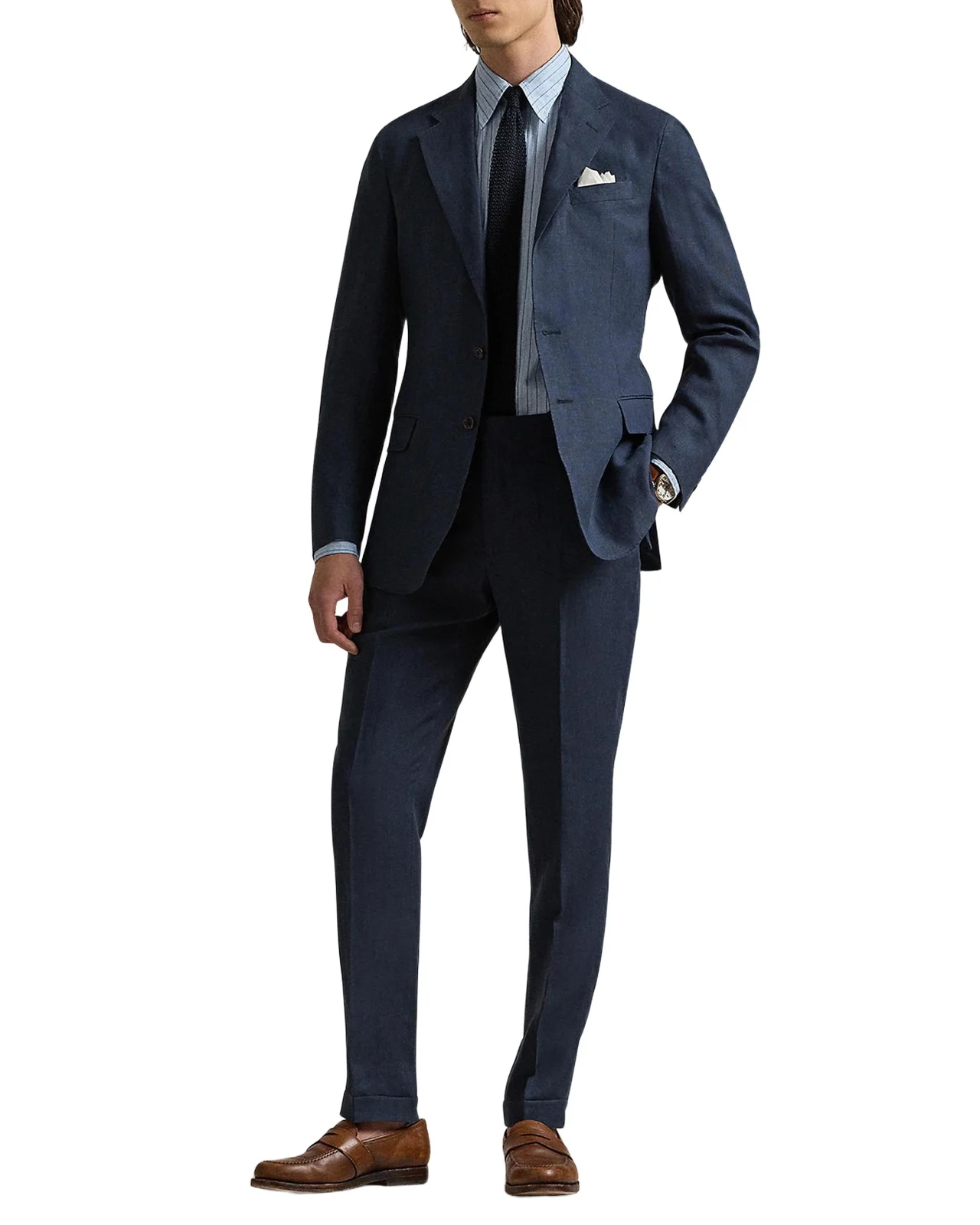 Men's Flat-Front Linen Trousers Men's Flat-Front Linen Trousers