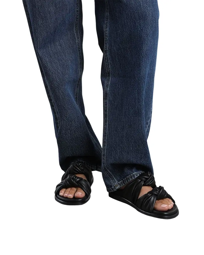 Dear Frances Tye Leather Knots Slide Sandals | Image 1 Dear Frances Tye Leather Knots Slide Sandals | Image 1