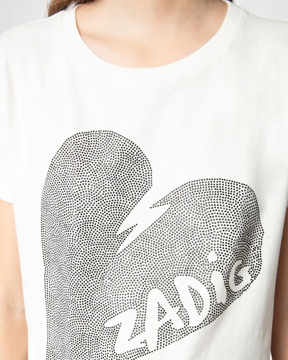 Zadig & Voltaire Alys Embellished Big Heart T-Shirt | Thumbnail 3