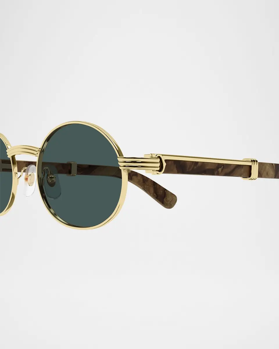 Cartier Men's Metal Round Sunglasses | Thumbnail 2