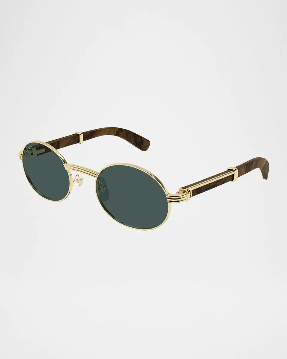 Cartier Men's Metal Round Sunglasses | Thumbnail 3