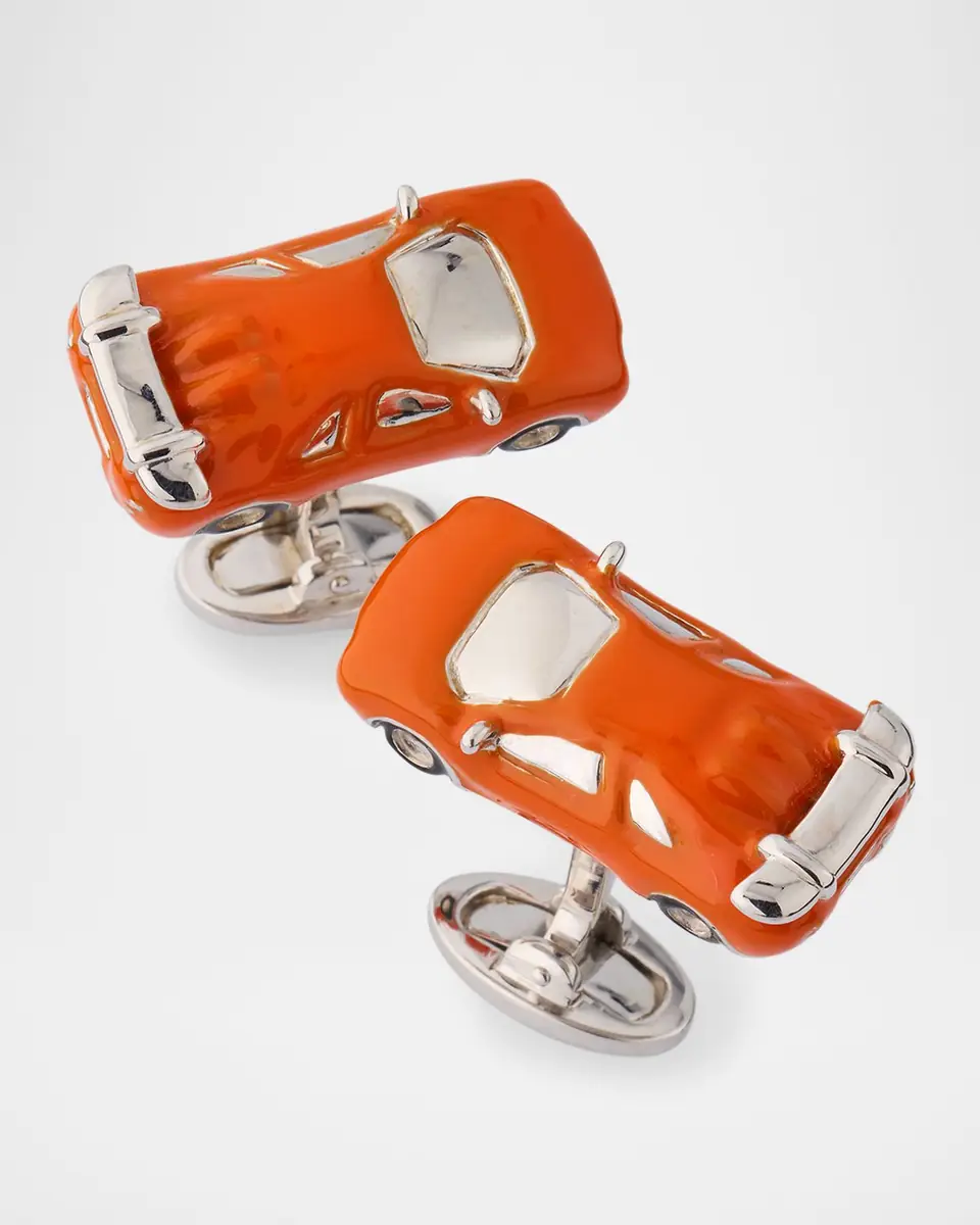 Jan Leslie Men's Sterling Silver Race Car Cufflinks | Thumbnail 3 Jan Leslie Men's Sterling Silver Race Car Cufflinks | Thumbnail 3
