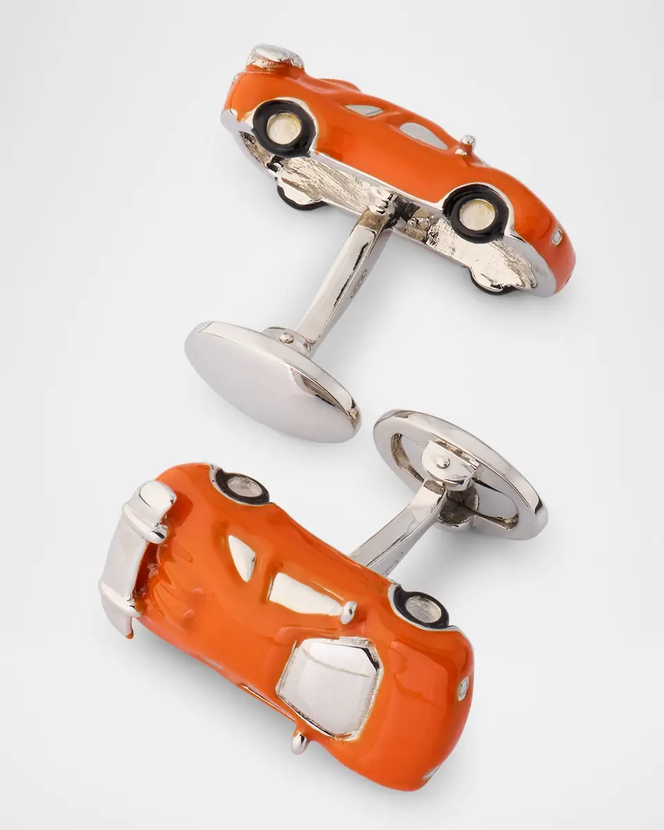 Jan Leslie Men's Sterling Silver Race Car Cufflinks | Thumbnail 4 Jan Leslie Men's Sterling Silver Race Car Cufflinks | Thumbnail 4