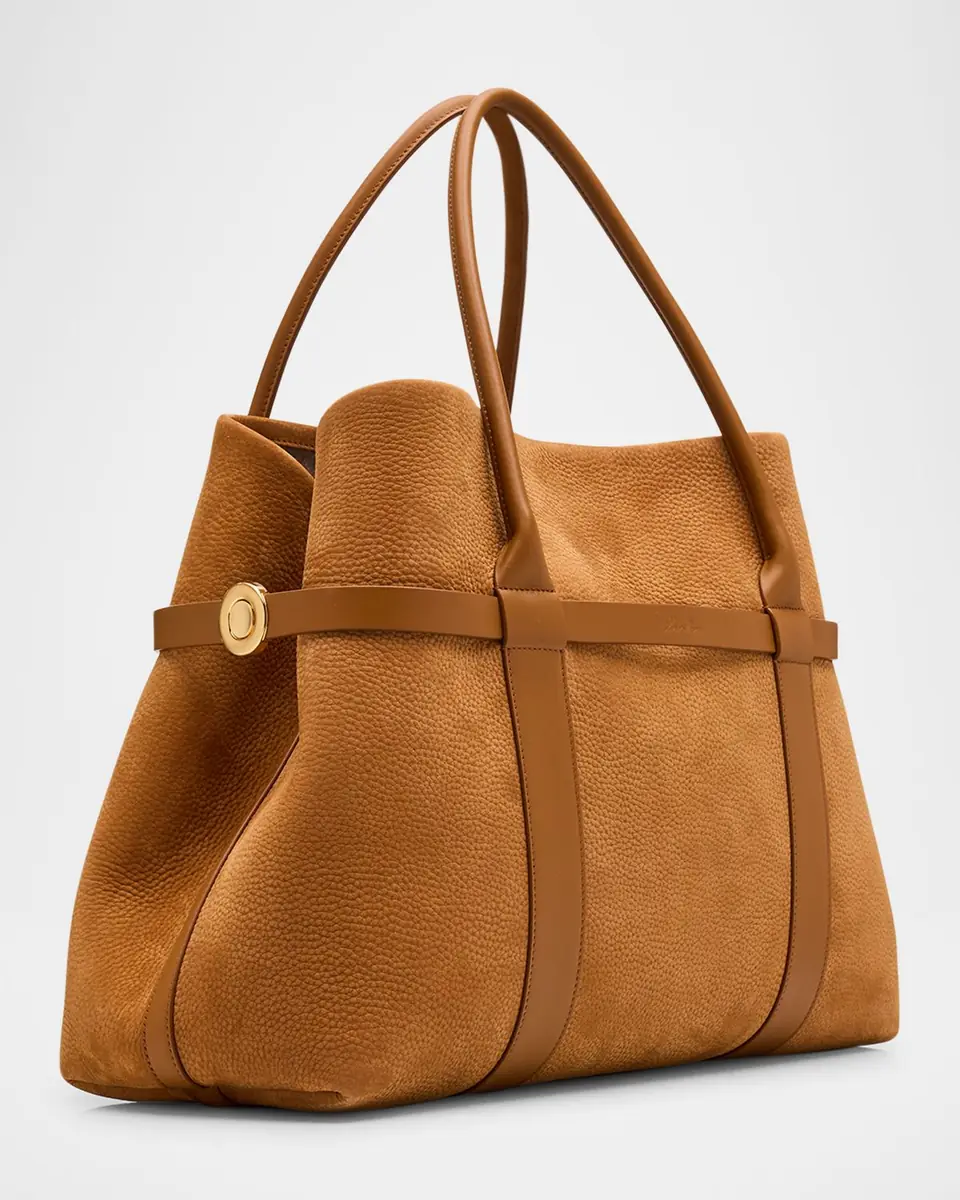 Loro Piana Ghiera Large Grained Nubuck Leather Shopper Tote Bag | Thumbnail 2 Loro Piana Ghiera Large Grained Nubuck Leather Shopper Tote Bag | Thumbnail 2