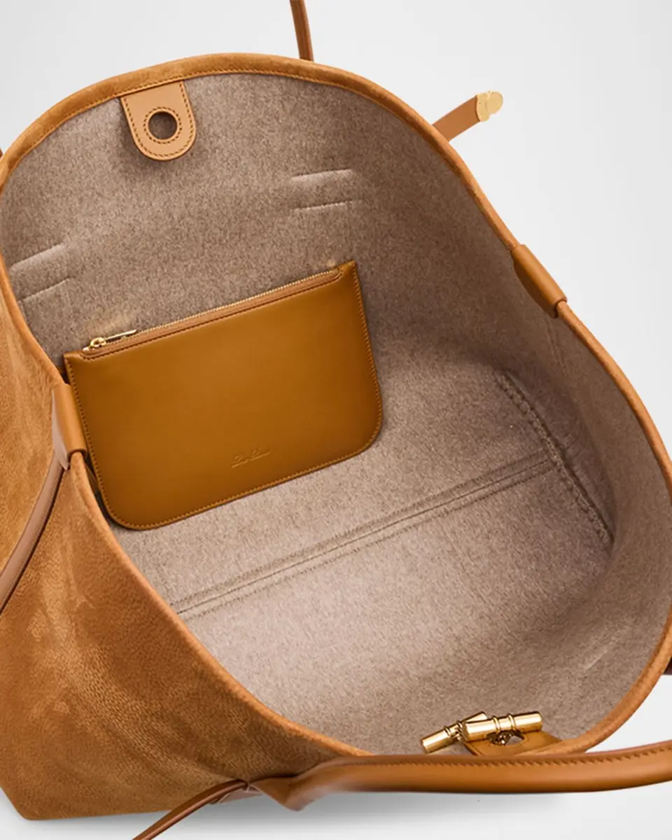 Loro Piana Ghiera Large Grained Nubuck Leather Shopper Tote Bag | Thumbnail 3 Loro Piana Ghiera Large Grained Nubuck Leather Shopper Tote Bag | Thumbnail 3
