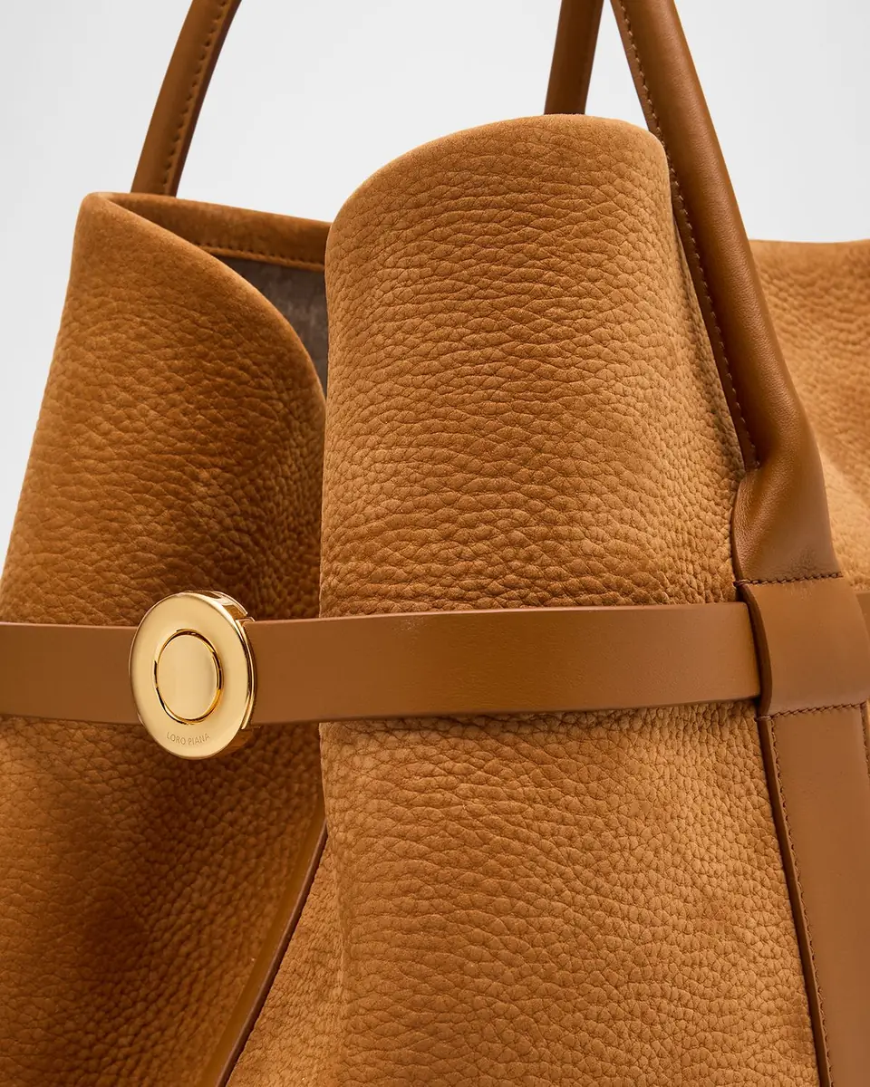 Loro Piana Ghiera Large Grained Nubuck Leather Shopper Tote Bag | Thumbnail 5 Loro Piana Ghiera Large Grained Nubuck Leather Shopper Tote Bag | Thumbnail 5