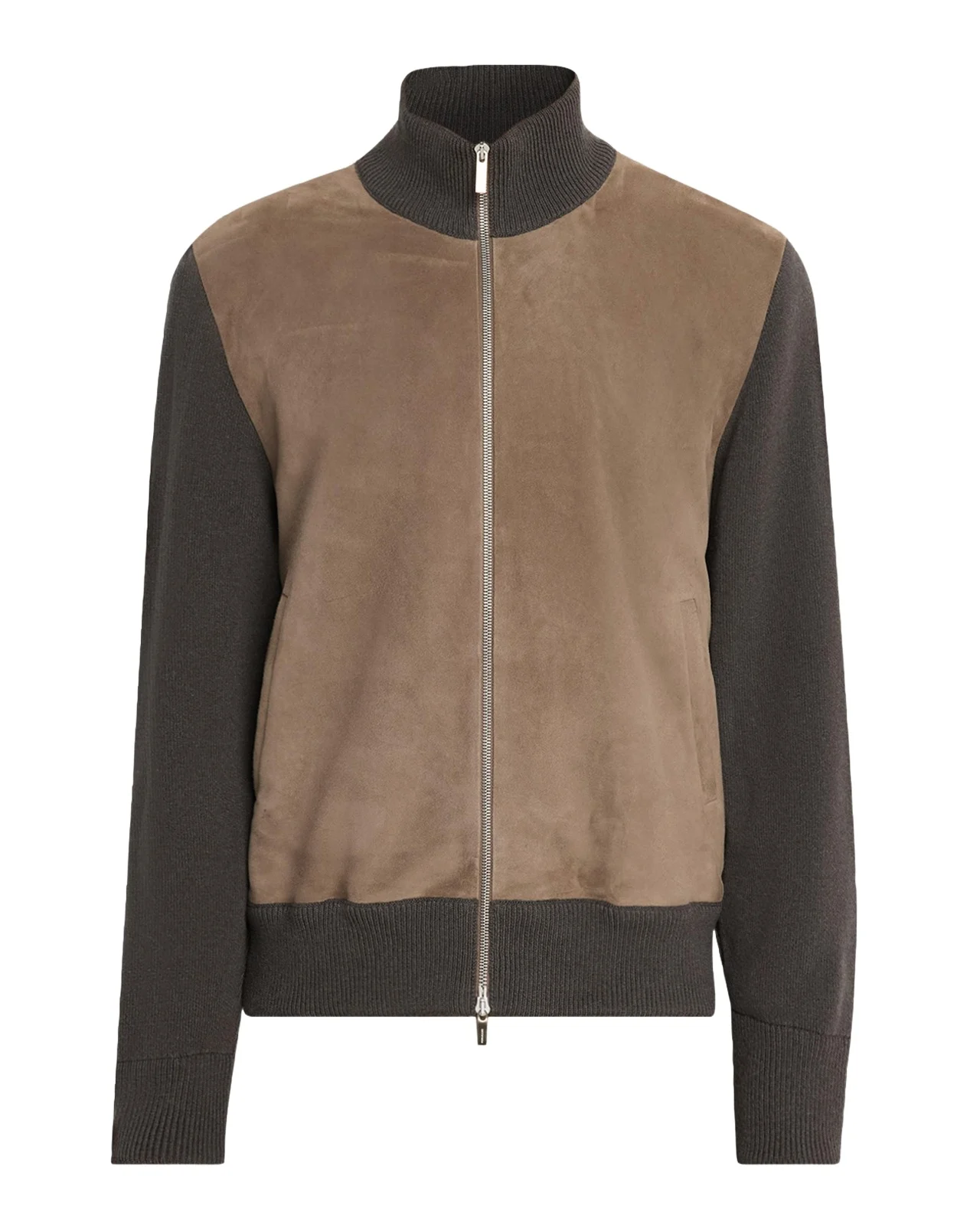 Men's Suede and Wool Full-Zip Blouson Men's Suede and Wool Full-Zip Blouson