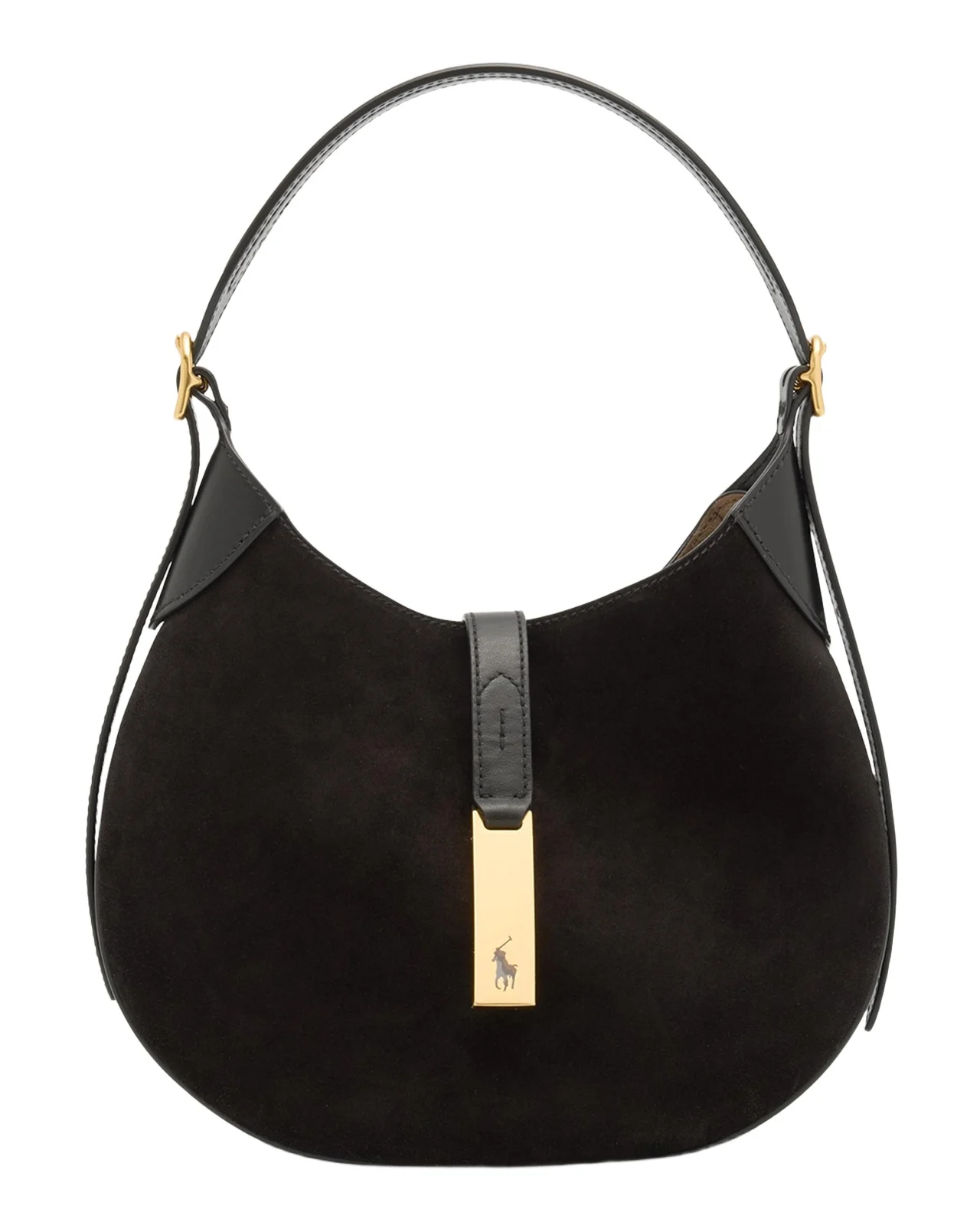 Polo ID Suede-Leather Small Shoulder Bag