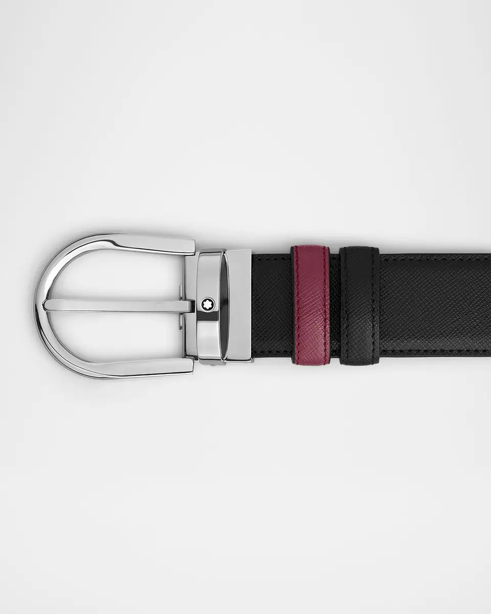 Montblanc Men's Horseshoe-Buckle Reversible Leather Belt | Thumbnail 2 Montblanc Men's Horseshoe-Buckle Reversible Leather Belt | Thumbnail 2