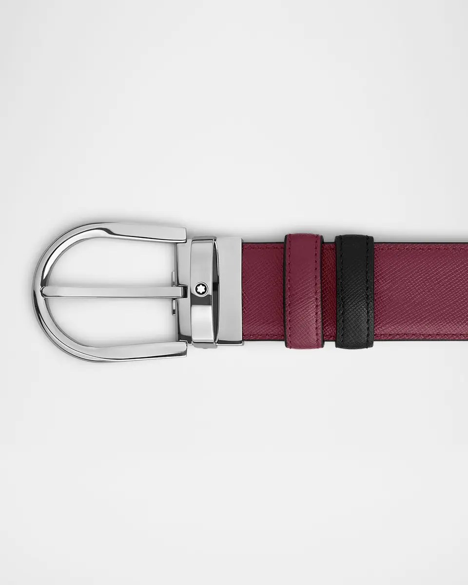 Montblanc Men's Horseshoe-Buckle Reversible Leather Belt | Thumbnail 3 Montblanc Men's Horseshoe-Buckle Reversible Leather Belt | Thumbnail 3