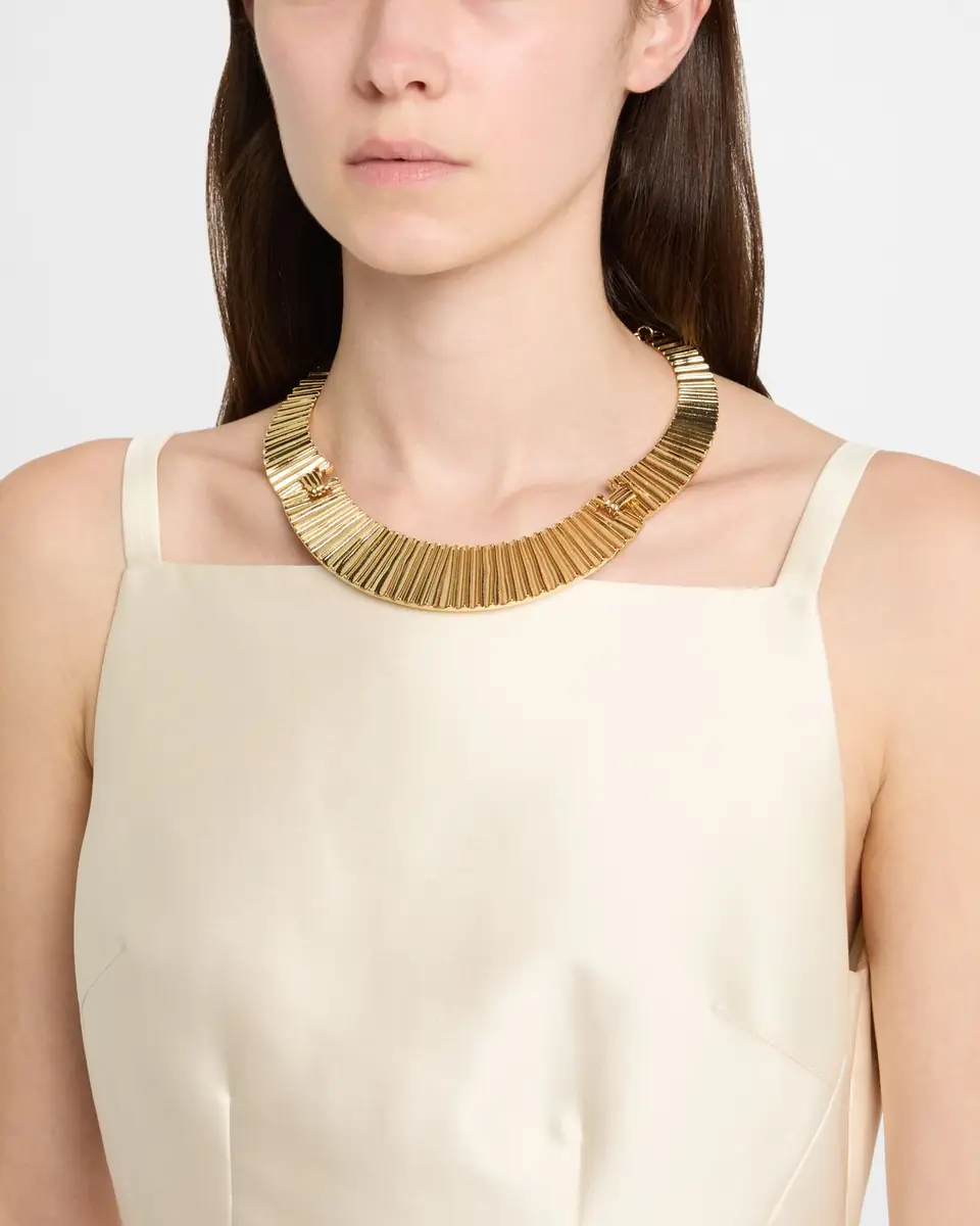 Kenneth Jay Lane Three-Part Tapered Ribbed Choker Necklace | Thumbnail 2