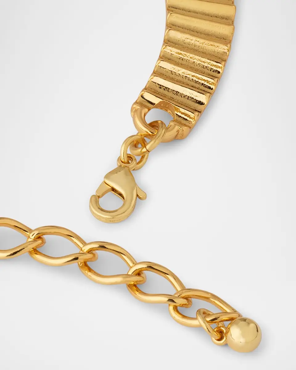 Kenneth Jay Lane Three-Part Tapered Ribbed Choker Necklace | Thumbnail 4