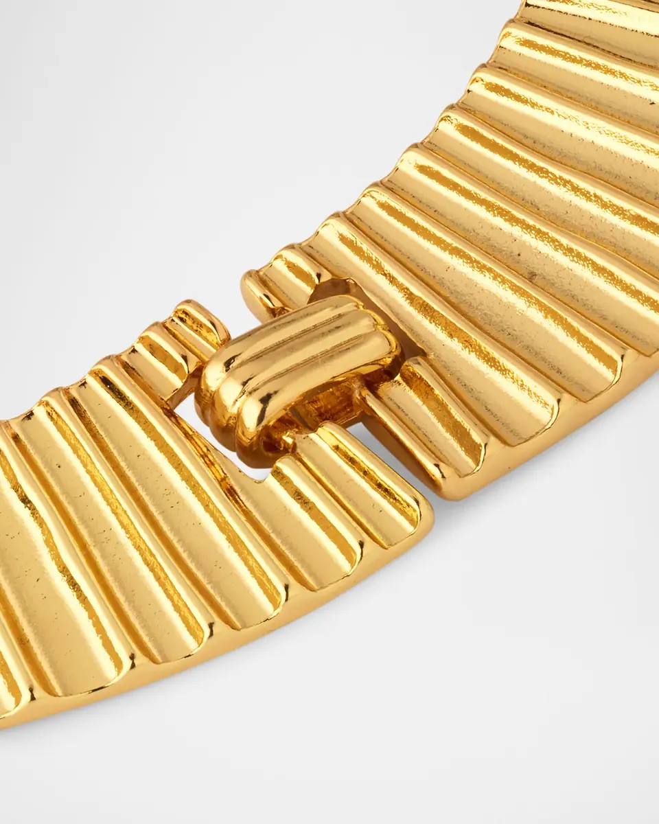 Kenneth Jay Lane Three-Part Tapered Ribbed Choker Necklace | Thumbnail 5